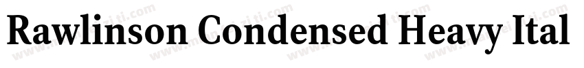 Rawlinson Condensed Heavy Italic字体转换